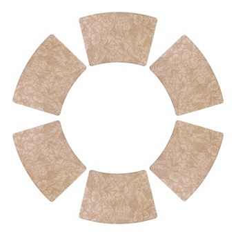 Set of 6 Place Mat, Faux Leather Floral Placemats for Kitchen Table Decor, Washable Table Placemats