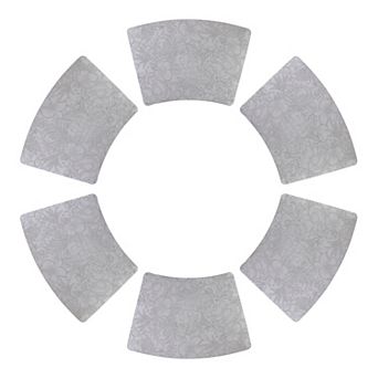 Set of 6 Place Mat, Faux Leather Floral Placemats for Kitchen Table Decor, Washable Table Placemats