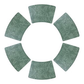 Set of 6 Place Mat, Faux Leather Floral Placemats for Kitchen Table Decor, Washable Table Placemats