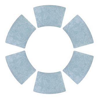 Set of 6 Place Mat, Faux Leather Floral Placemats for Kitchen Table Decor, Washable Table Placemats