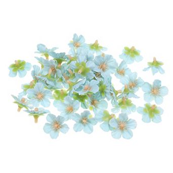 0.98" Artificial Cherry Blossom Flower Heads, 50 Pack Silk Cherry Blossom Fake Flowers Heads
