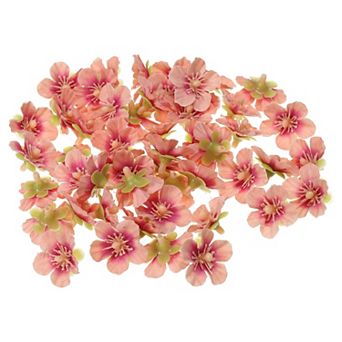 0.98" Artificial Cherry Blossom Flower Heads, 50 Pack Silk Cherry Blossom Fake Flowers Heads