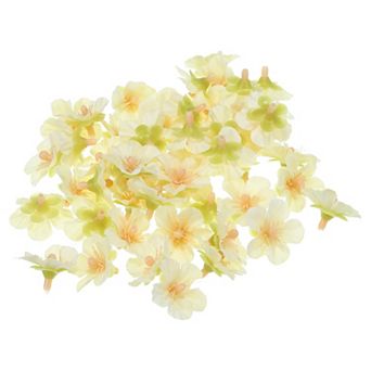 0.98" Artificial Cherry Blossom Flower Heads, 50 Pack Silk Cherry Blossom Fake Flowers Heads