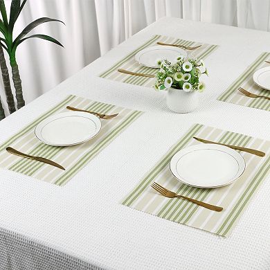 Place Mat Set of 8 Placemats for Kitchen Dining Table Decor, Washable Table Placemats