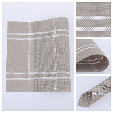 Placemat Set of 6 PVC Placemats for Kitchen Dining Table Decor, Washable Table Placemats