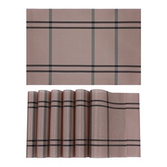 Placemat Set of 6 Placemats for Kitchen Dining Table Decor, Washable Table Placemats