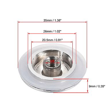 Basin Sink Click Zinc Alloy 35mm Diameter Push Button Drain Stopper