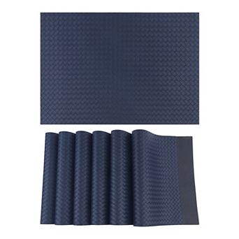 Placemats Set of 6 Leather Placemats for Kitchen Dining Table Decor Table Placemats 17"x12"