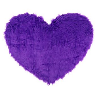1 pc Heart Shape Plush Mat Soft Absorbent Washable Toilet Shag Area Rugs 16"x20"
