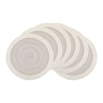 Rustic Placemats Set of 6 Round Rattan Placemats for Dining Table Decor Kitchen Table Mat