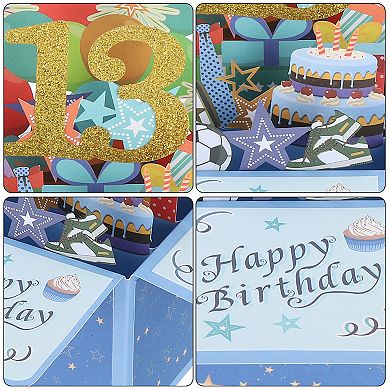 Birthday Card, Pop-Out Birthday Card with Greeting Card and Envelope for Boy Women Girl Gift Friend