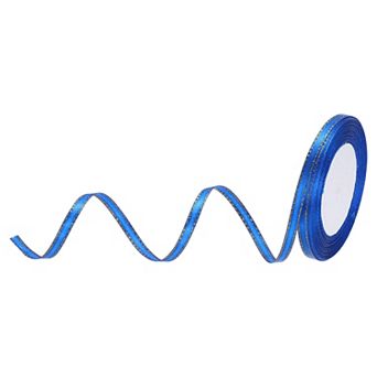 1/4 Inch 25 Yard Wide Satin Ribbon with Gold Edges Border Grosgrain Fabric Ribbon