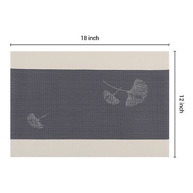 Set of 6 Floral Placemats for Kitchen Dining Table Decor Washable Heat Resistant Table Placemats