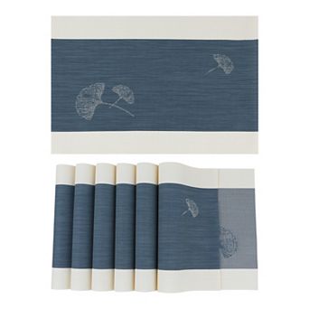 Set of 6 Floral Placemats for Kitchen Dining Table Decor Washable Heat Resistant Table Placemats