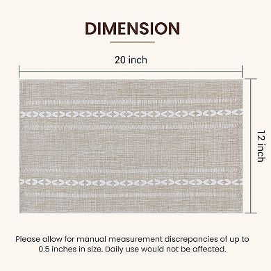 Rustic Placemats Set of 6 Cotton and Linen Placemats for Dining Table Decor Indoor Outdoor Table Mat