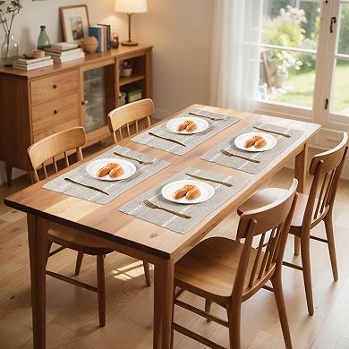 Rustic Placemats Set of 6 Cotton and Linen Placemats for Dining Table Decor Indoor Outdoor Table Mat