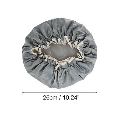 1 Pc Women Double Layer Shower Cap for Bathroom Vacation Business Travel Hotel