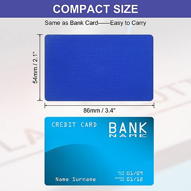 15 Pack Metal Business Cards Anodized 0.8mm Thick Anodized Aluminum Blanks Name Card 3.4x2.1 Inch