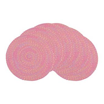 Rustic Placemats Set of 6 Round Placemats for Dining Table Decor Indoor Outdoor Kitchen Table Mat