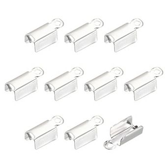 400 pc Fold Over Cord Ends, 4.5x11 mm Terminators Crimp Cap Clasp Tips