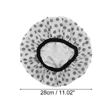 1 Pc Women Durable Dots Shower Cap for Bathroom Business Travel Vacation Hotel