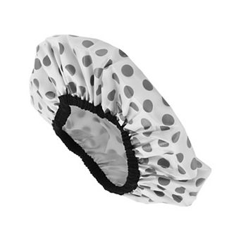 1 pc Women Durable Dots Shower Cap for Bathroom Business Travel Vacation Hotel