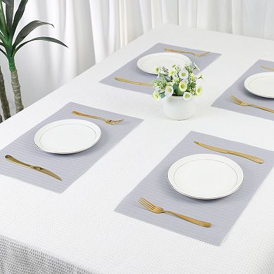 Placemats 8 Pack PVC Placemats for Kitchen Dining Table Decor Washable Heat Resistant Placemats