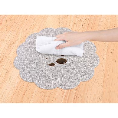 Placemats Set of 6 Flower Placemats for Kitchen Dining Table Decor Heat Resistant Table Placemats