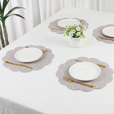 Placemats Set of 6 Flower Placemats for Kitchen Dining Table Decor Heat Resistant Table Placemats