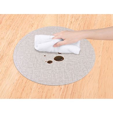 Placemats Set of 6 PU Placemats for Kitchen Dining Table Decor Heat Resistant Table Placemats