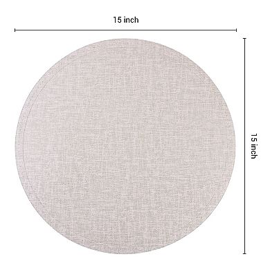 Placemats Set of 6 PU Placemats for Kitchen Dining Table Decor Heat Resistant Table Placemats