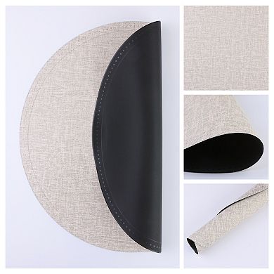 Placemats Set of 6 PU Placemats for Kitchen Dining Table Decor Heat Resistant Table Placemats