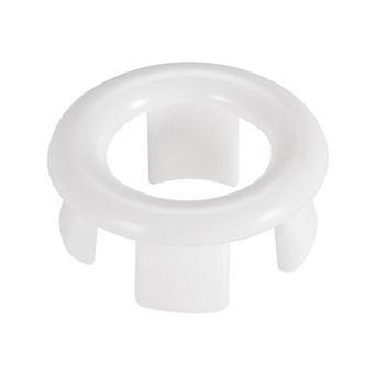 Sink Basin Trim Overflow Cover Insert in Hole Ring Covers Caps White 6 pc