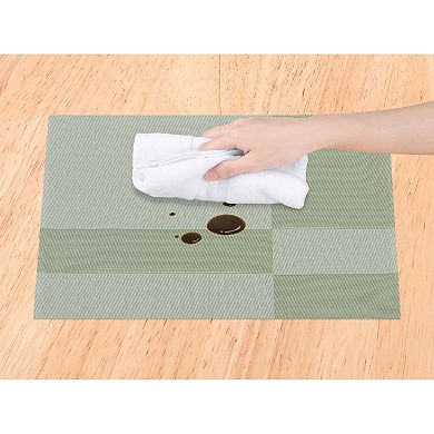 Set of 8 Placemats for Kitchen Dining Table Decor, Washable Table Placemats Wipeable Table Mat