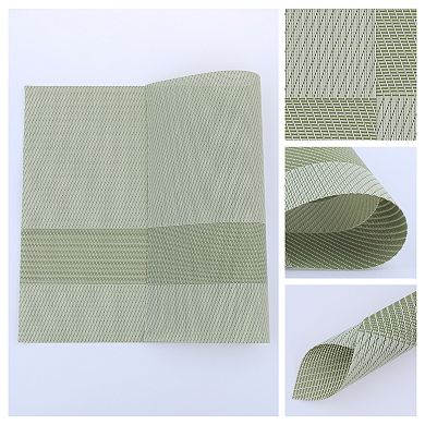 Set of 8 Placemats for Kitchen Dining Table Decor, Washable Table Placemats Wipeable Table Mat