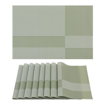 Set of 8 Placemats for Kitchen Dining Table Decor, Washable Table Placemats Wipeable Table Mat