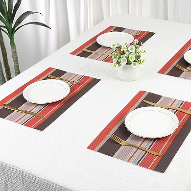 Morden Placemats Set of 6 Placemats for Dining Table Decor Indoor Outdoor Table Mat, 18*12in