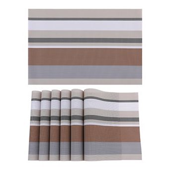 Morden Placemats Set of 6 Placemats for Dining Table Decor Indoor Outdoor Table Mat, 18*12in