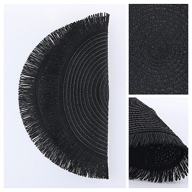 Rustic Placemats Set of 6 Tassel Placemats for Dining Table Decor Indoor Outdoor Kitchen Table Mat