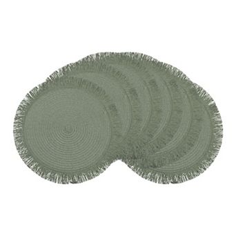 Rustic Placemats Set of 6 Tassel Placemats for Dining Table Decor Indoor Outdoor Kitchen Table Mat