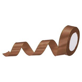 1 Inch 25 Yard Wide Satin Ribbon with Gold Edges Border Grosgrain Fabric Ribbon