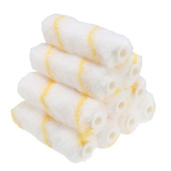 4 Inch Mini Fabric Paint Roller Cover Nap Painting Refill 1/4" Hole Dia 10 pc