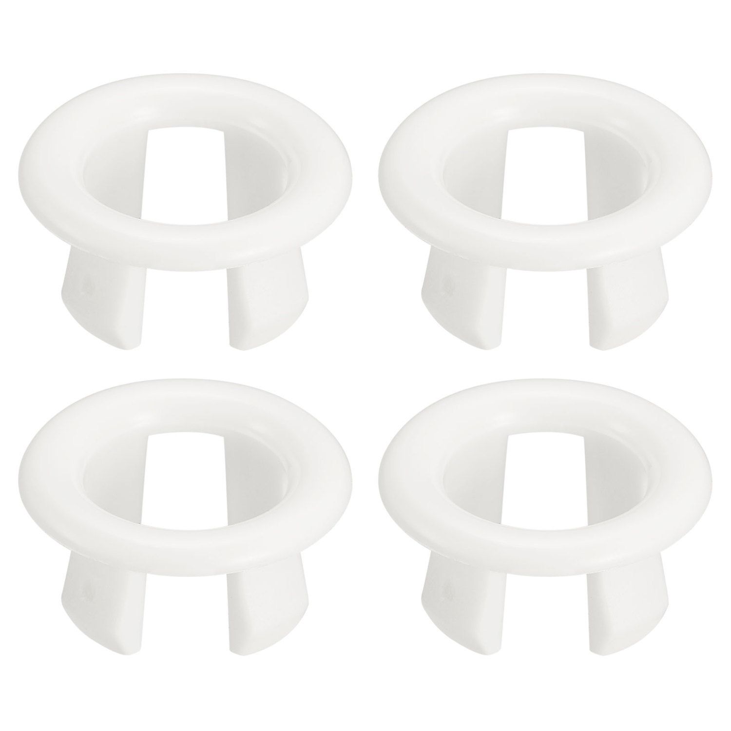 Sink Trim Overflow Cover, 4Pcs Sink Overflow Rings Bathroom Kitchen Basin Drain Cover, White - View #8