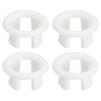 Sink Trim Overflow Cover, 4 pc Sink Overflow Rings Bathroom Kitchen Basin Drain Cover, White