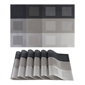 Placemats Set of 6 Placemats for Dining Table Decor Indoor Outdoor Washable Table Mat 18"x12"