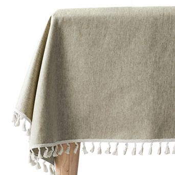 1 pc Waterproof Table Cloth, Kitchen Dining Table Cover for Farmhouse Camping Parties, 55.12"x55.12"