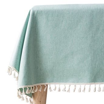 1 pc Waterproof Table Cloth, Kitchen Dining Table Cover for Farmhouse Camping Parties, 55.12"x55.12"