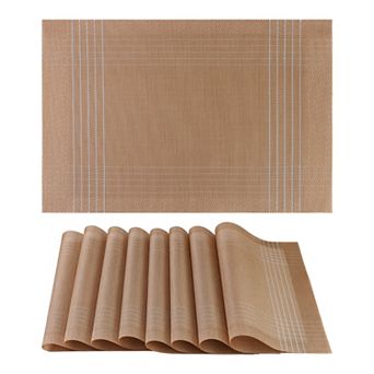 Placemats Set of 8 Placemats for Dining Table Decor Indoor Outdoor Washable Table Mat 18"x12"