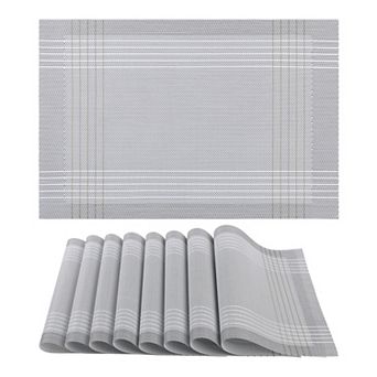 Placemats Set of 8 Placemats for Dining Table Decor Indoor Outdoor Washable Table Mat 18"x12"