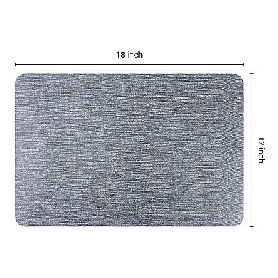 Solid Placemats Set of 6 Placemats for Kitchen Dining Table Decor Table Placemats 18"x12"